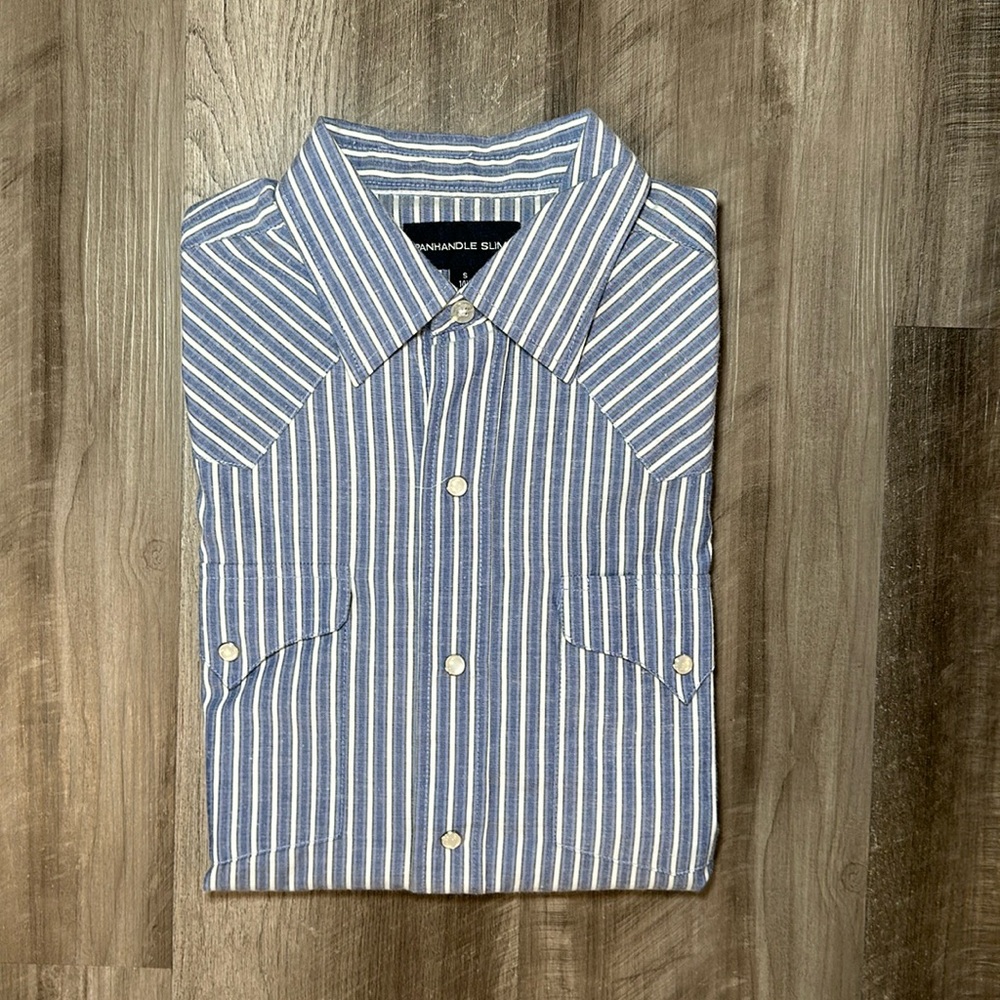 Panhandle Slim Western Long Sleeve Pearl Snap Button - Small